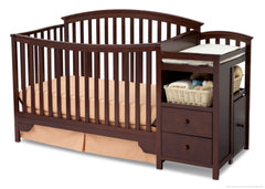 Delta Children Black Cherry Espresso (607) Sonoma Crib 'N' Changer, Crib Conversion b3b