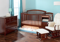 Delta Children Black Cherry Espresso (607) Sonoma Crib 'N' Changer in Setting b1b