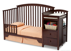 Delta Children Black Cherry Espresso (607) Sonoma Crib 'N' Changer, Toddler Bed Conversion b4b