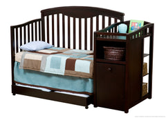 Delta Children Espresso Cherry (205) Cambridge Crib 'N' Changer, Toddler Bed Conversion a3a