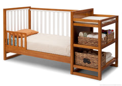 Delta Children Warm Honey / White (2053) Gramercy Crib 'N' Changer, Toddler Bed Conversion Option 1 a5a
