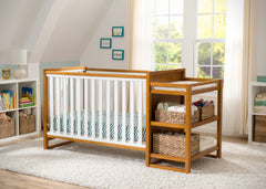 Delta Children Warm Honey / White (2053) Gramercy Crib 'N' Changer, Crib Conversion with Props 2 a2a