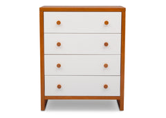 Delta Children Warm Honey/White (2053) Gramercy 4 Drawer Chest Front View a1a