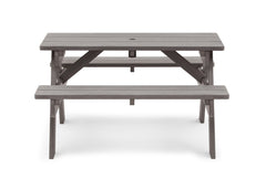 Delta Children Stone Grey (3002) Child's Picnic Table Front View b2b