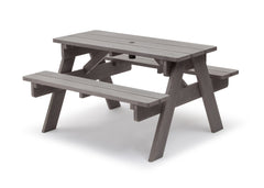 Delta Children Stone Grey (3002) Child's Picnic Table Left Side View b4b