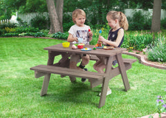 Delta Children Dark Coffee (3001) Child's Picnic Table in Setting a1a