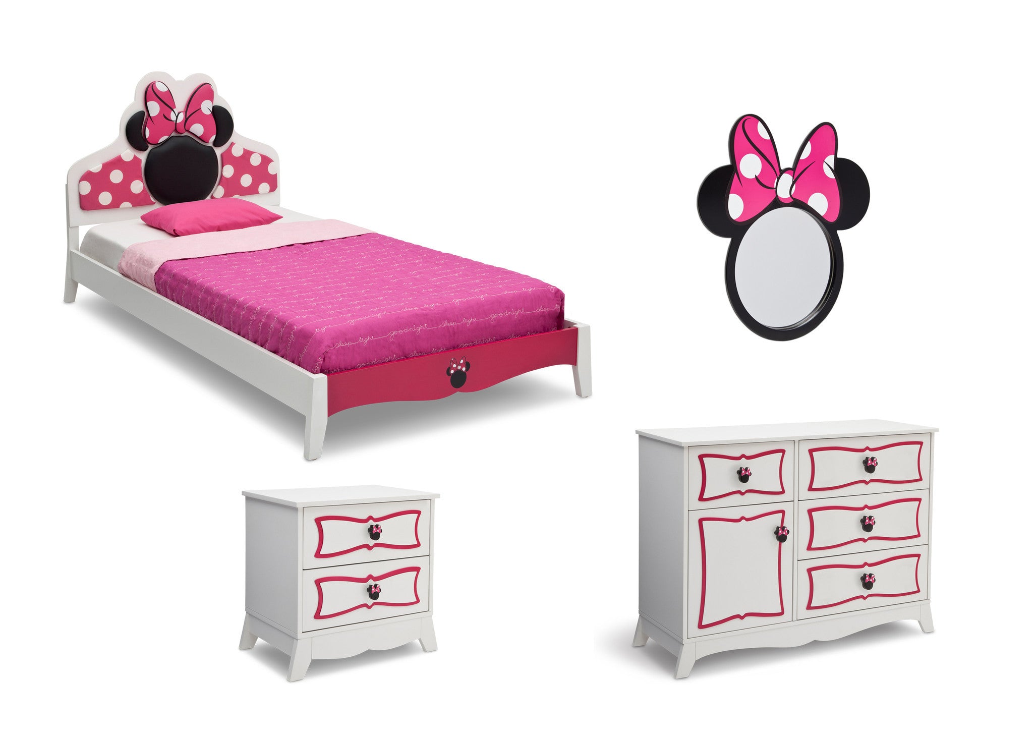 Delta children disney minnie mouse twin bedroom collection outlet