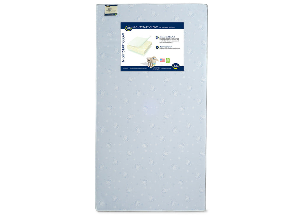 Serta Nightstar™ Glow Crib & Toddler Mattress Front View a1a