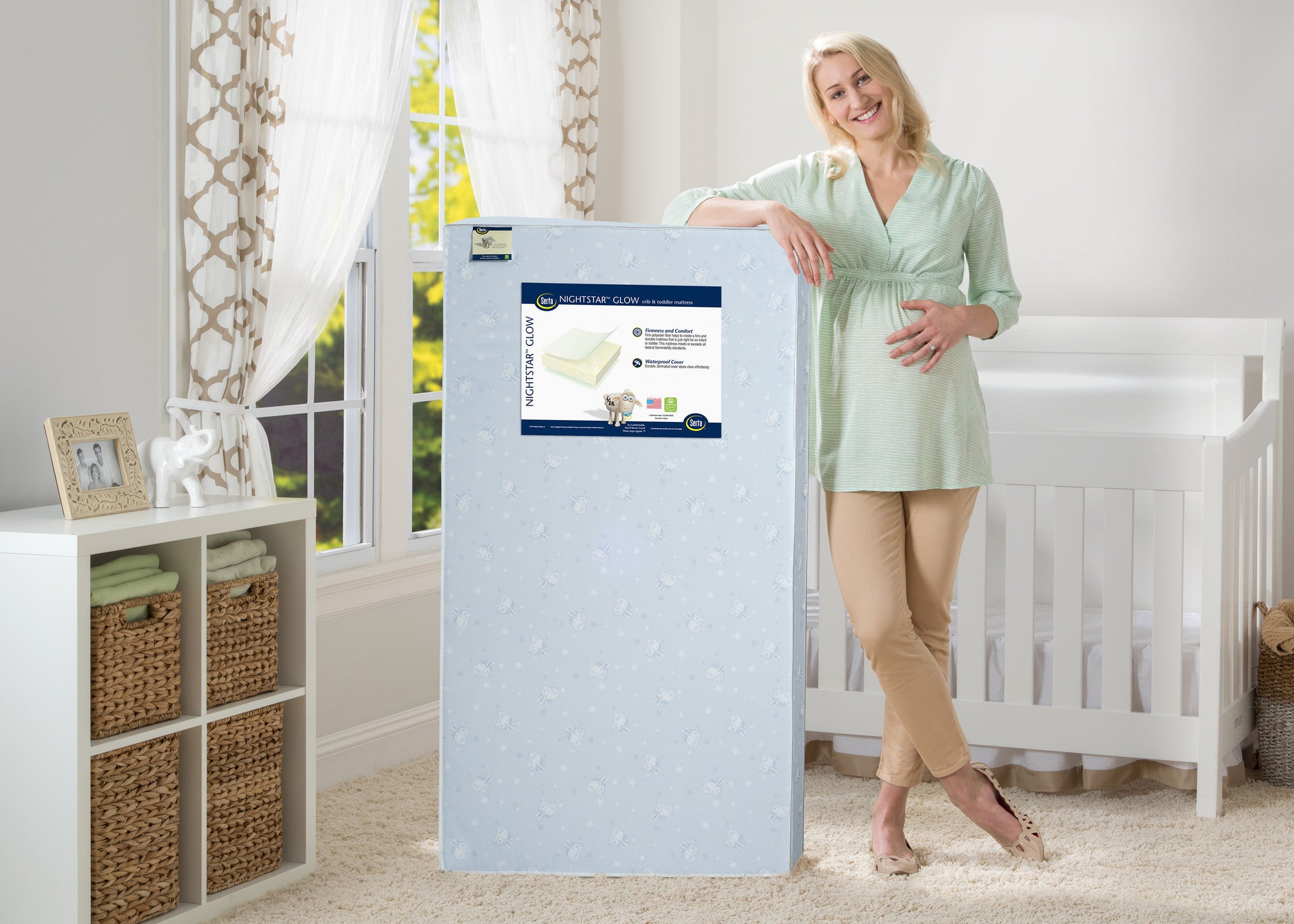 Serta Nightstar Glow Crib Toddler Mattress deltaplayground