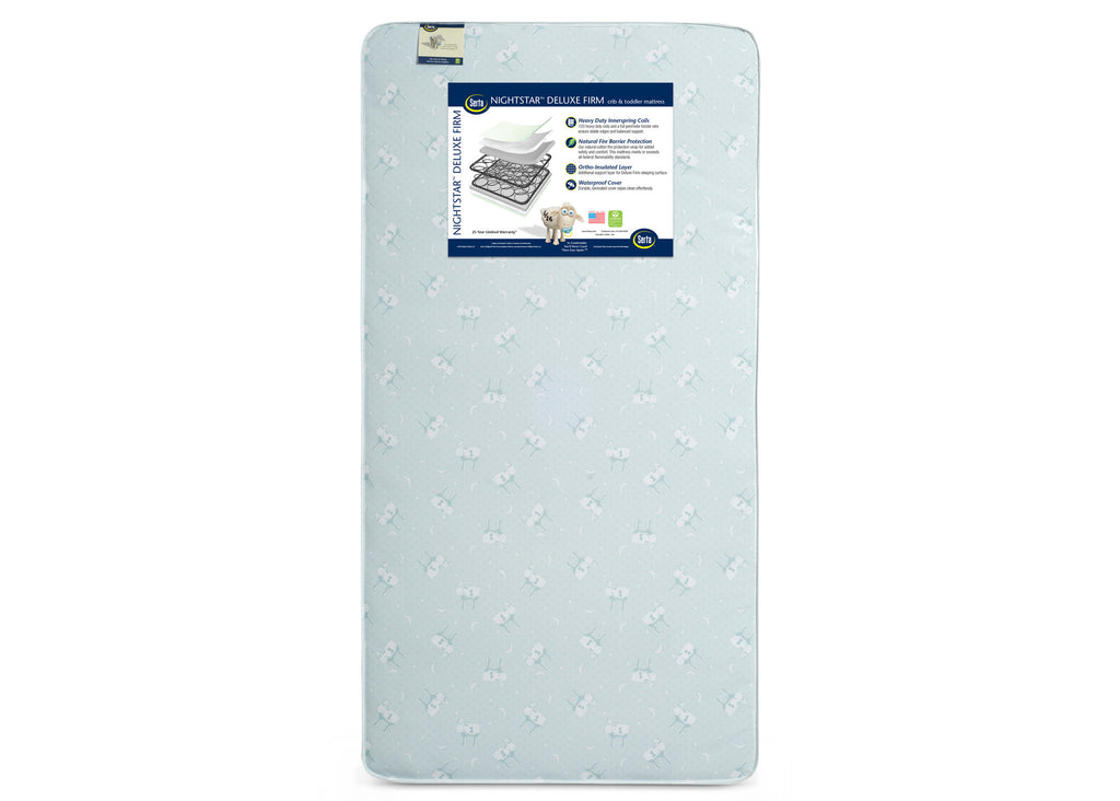 Serta Nightstar™ Deluxe Firm Crib & Toddler Mattress Front View a1a