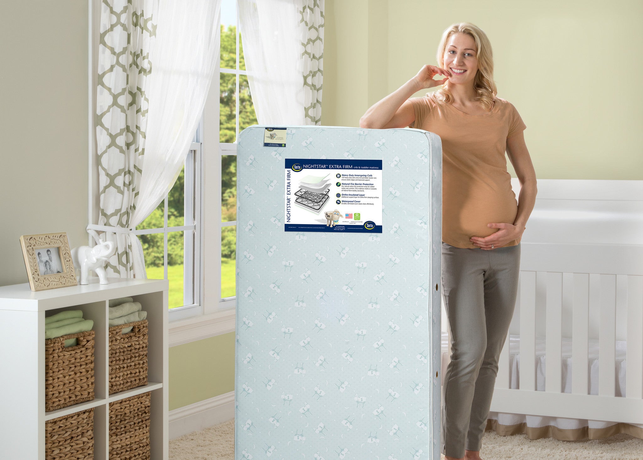 Serta Nightstar Extra Firm Crib Toddler Mattress deltaplayground