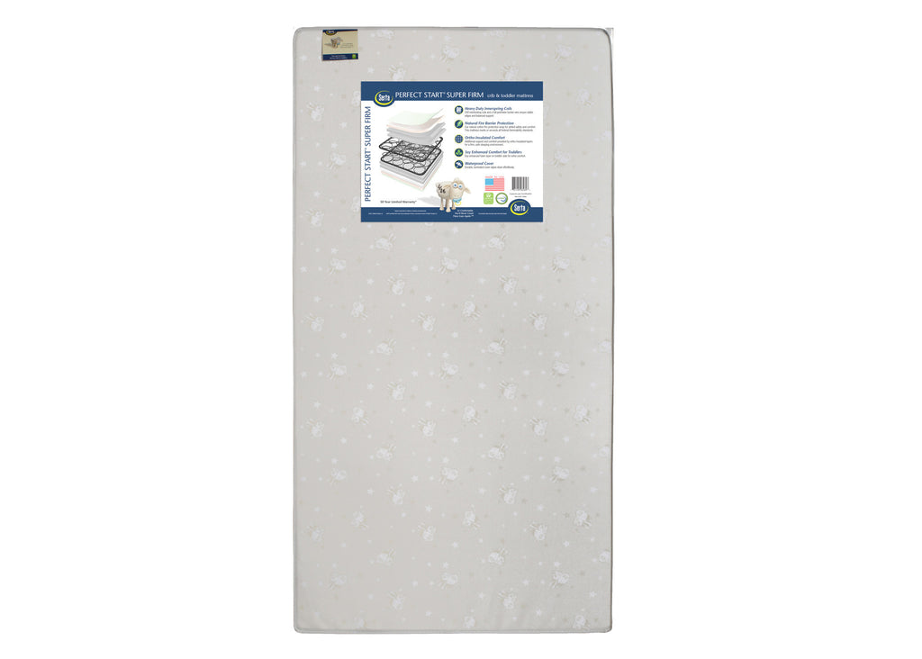 Serta Perfect Start Super Firm Crib & Toddler Mattress, Front View, a1a