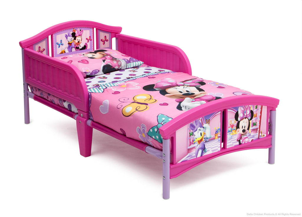 Delta Children Disney Minnie Mouse Plastic Toddler Bed Right Side View a2a