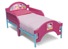 Delta Children Hello Kitty Pink Plastic Toddler Bed Right Side View a1a