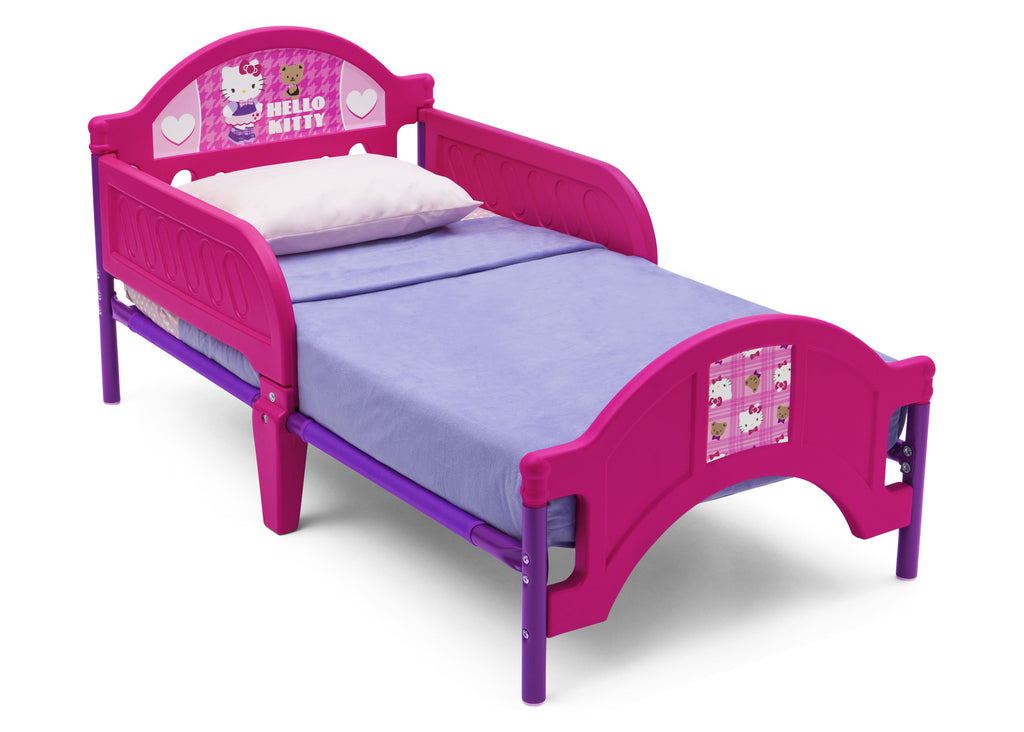 Delta Children Hello Kitty Fuchsia Plastic Toddler Bed Right Side View b1b