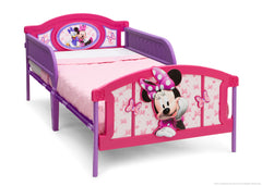Delta Children Disney Minnie Mouse Plastic Twin Bed Right Side View with Guardrails a1a