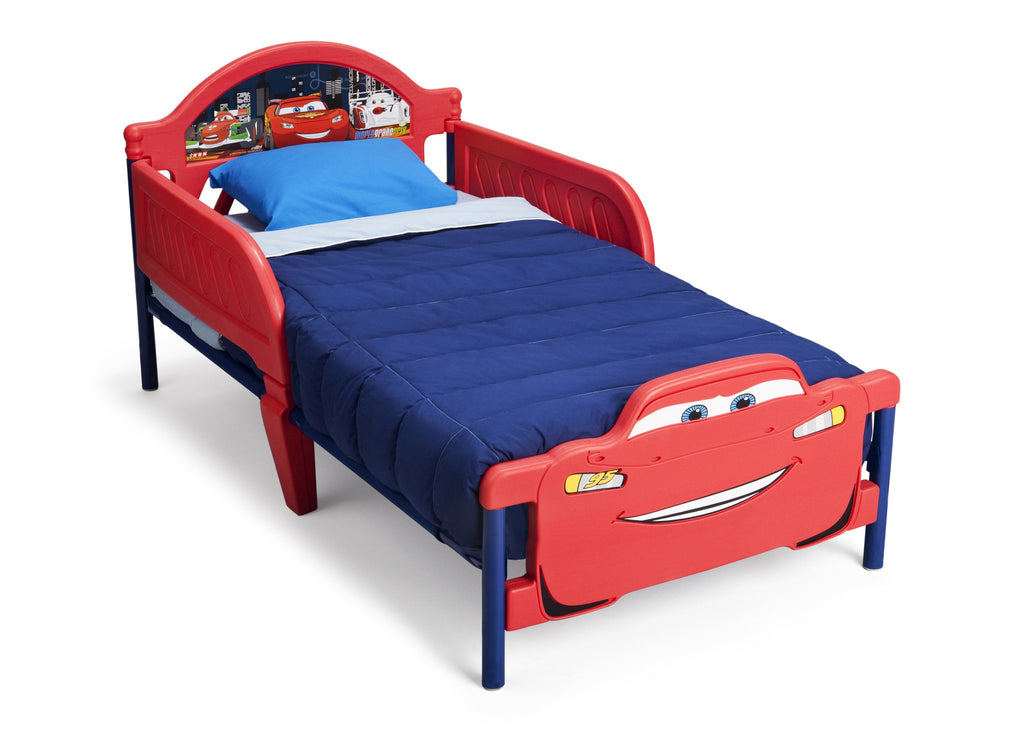 Delta Children Cars Toddler Bed with 3D Footboard Right Side View a2a
