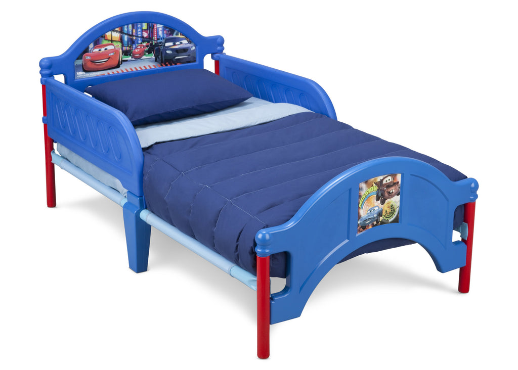 Delta Children Cars Toddler Bed Right Side View Blue a1a