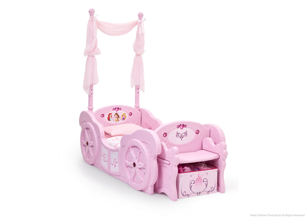 Delta Children Disney Princess Carriage Toddler-to-Twin Bed Right Side View a3a