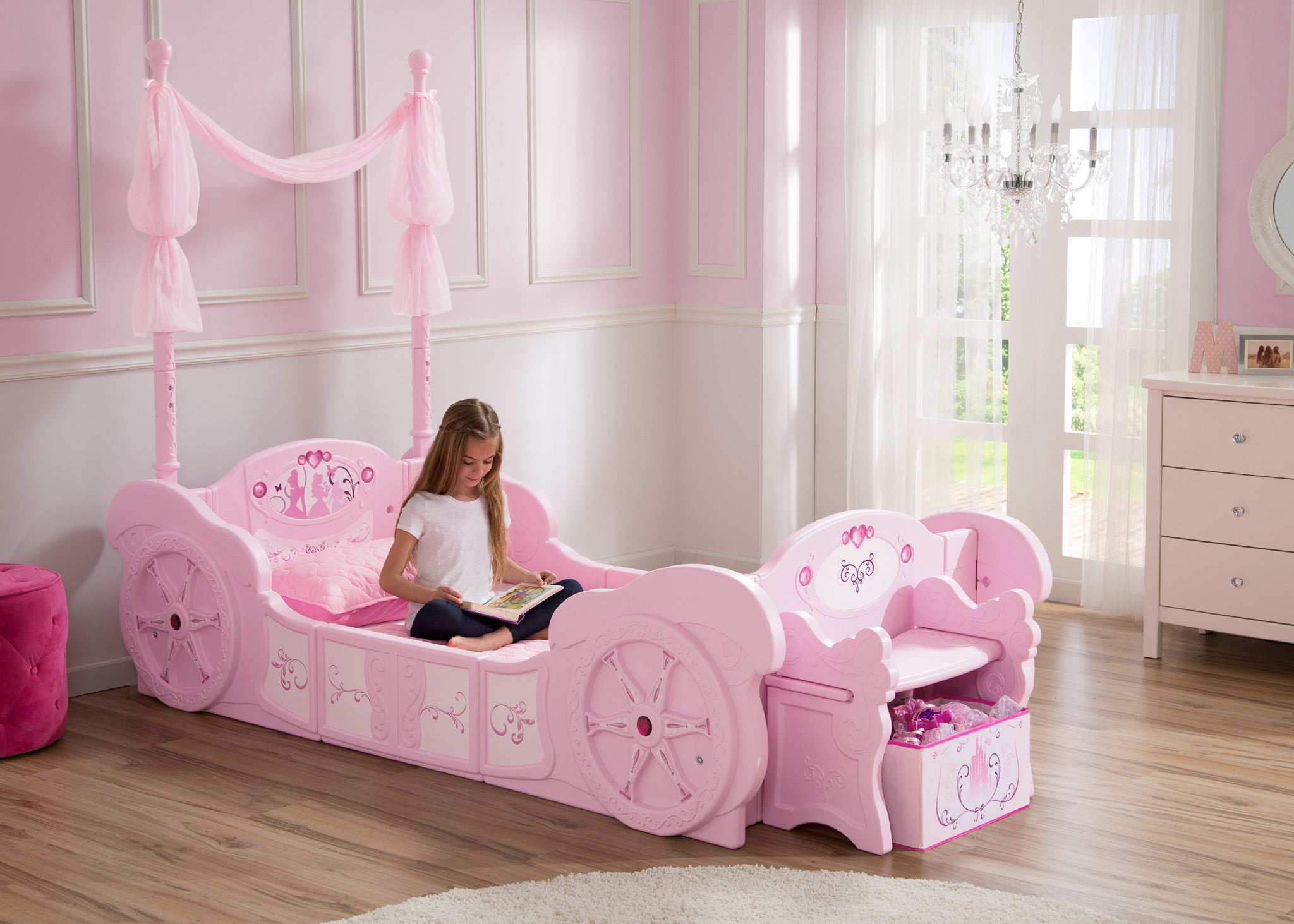 Disney princess top twin carriage bed