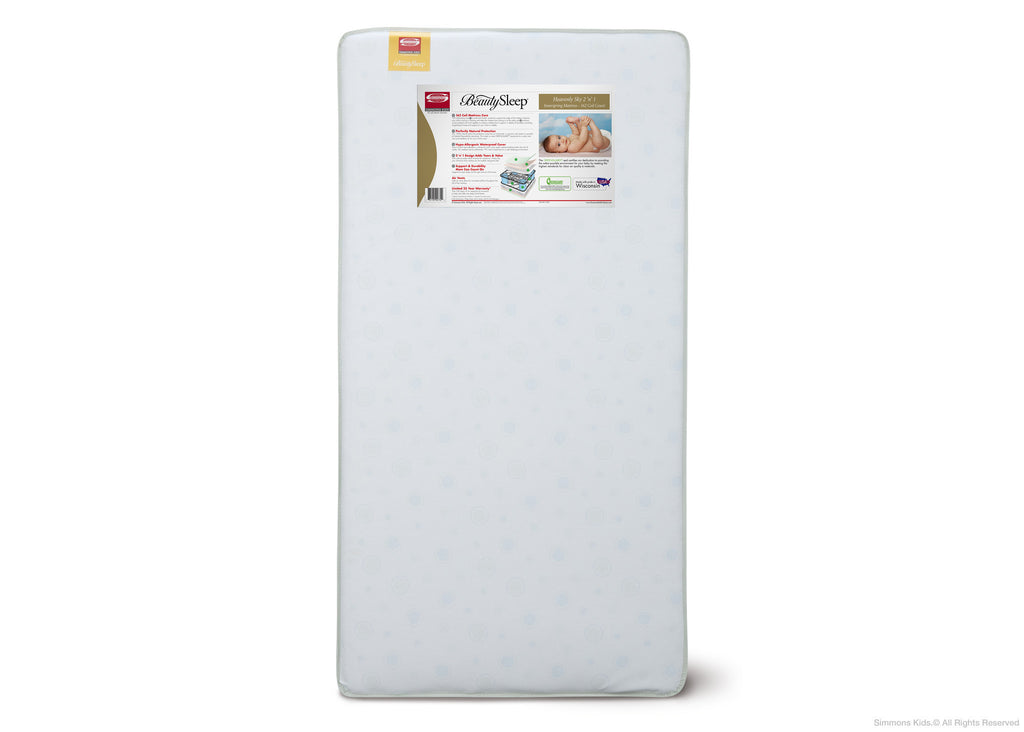 Simmons Kids Heavenly Sky Infant & Toddler Mattress Front View a1a