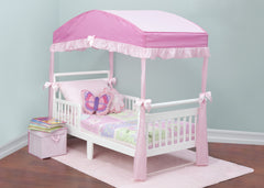 Delta Children Toddler Bed Canopy Pink (660) Style 2 Right Side View with Props b1b