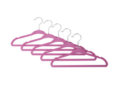 Delta Children Barely Pink (689) 5 Pack Velvet Hangers, Multiple View c2c