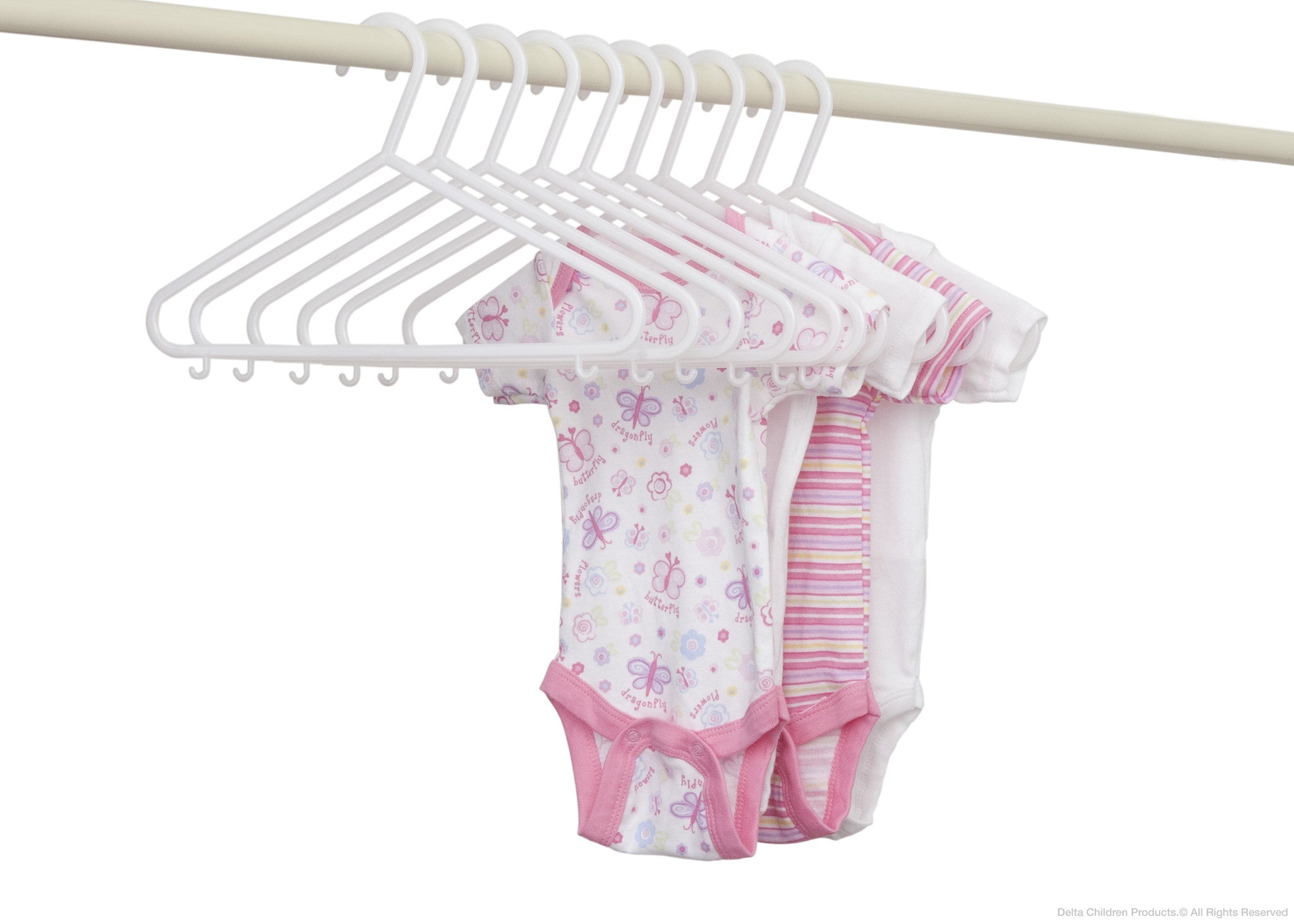 Delta Children Infant and Toddler Hangers, Fuschia - 100 pack