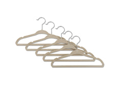 Delta Children Beige (250) 5 Pack Velvet Hangers, Multiple View b2b