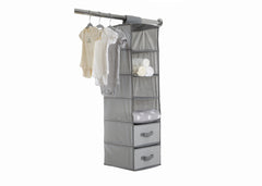 Delta Children Dove Grey (058) 6 Shelf Storage with 2 Drawers, Drawer Option a1a