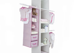 Delta Children Barely Pink (689) 6 Shelf Storage with 2 Drawers in Setting c4c