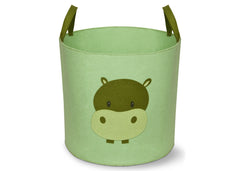 Delta Children Hush Green Hippo Felt Storage with Handles b1b