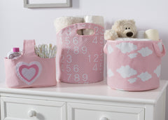 Delta Children's Pink (677) 3 Piece Character Storage Set, Room View c2c