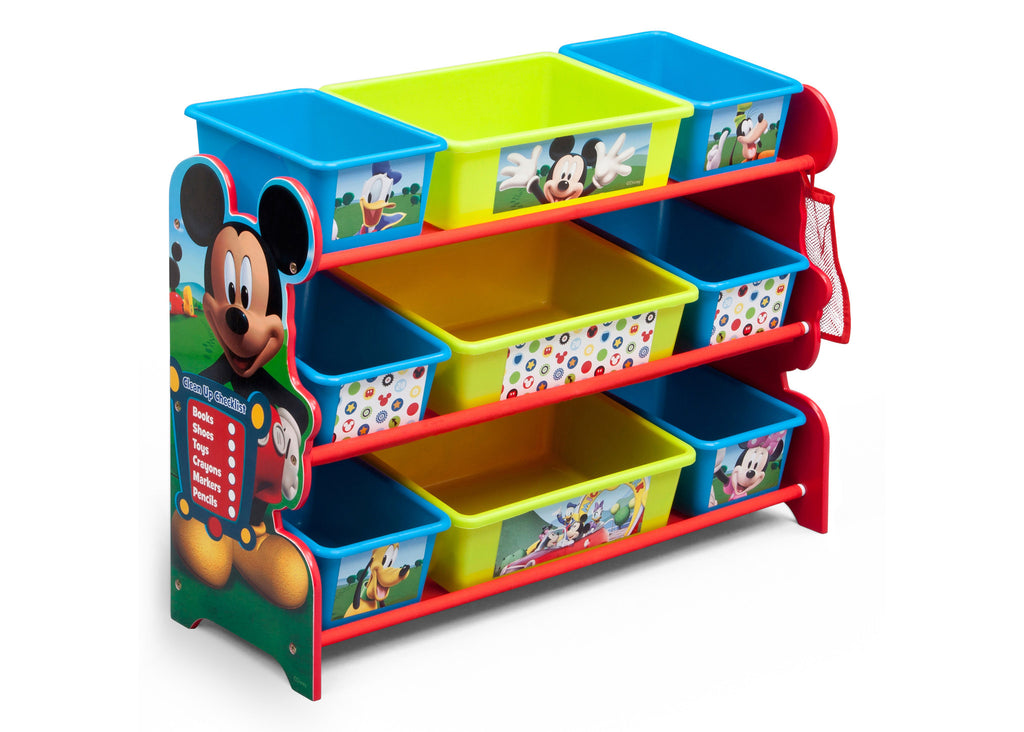 Delta Children Mickey Mouse (1051) Plastic 9 Bin Organizer, Left View a1a