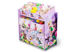 Delta Children Style 1 Fairies Multi-Bin Toy Organizer, Left View with Props a2a