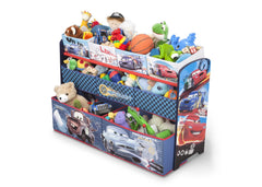 Delta Children Cars Deluxe Multi-Bin Toy Organizer Left Side View with Props 2 a2a