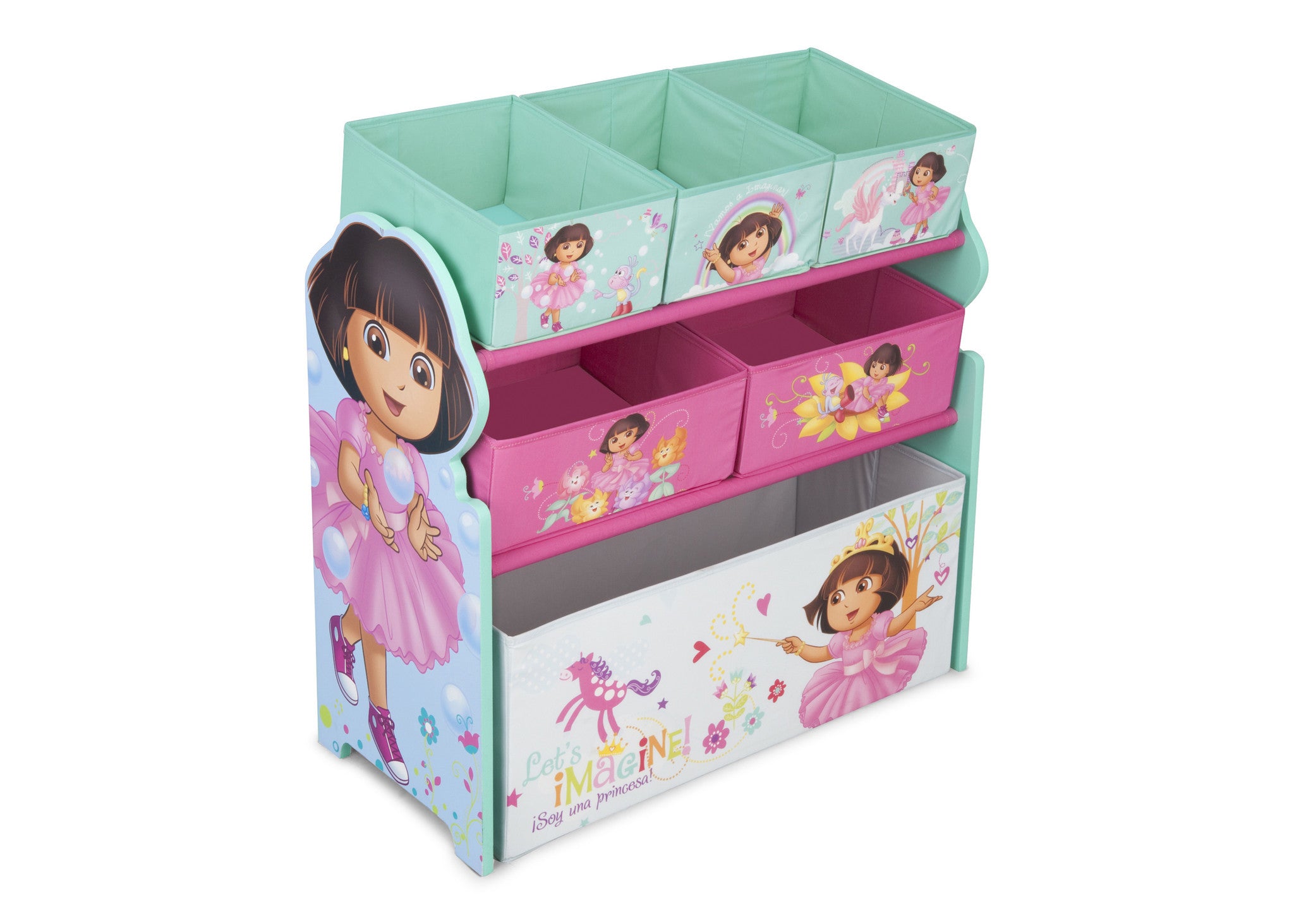 Dora Multi Bin Toy Organizer deltaplayground