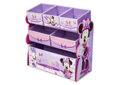 Delta Children Minnie Mouse Multi-Bin Toy Organizer Left Side View a3a