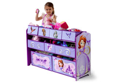 Delta Children Sofia the First Deluxe Multi Bin Toy Organizer with girl a2a