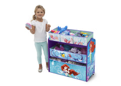 Delta Children Little Mermaid Multi-Bin Toy Organizer Left Side View with Props 2 a2a