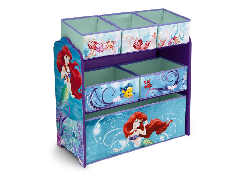 Delta Children Little Mermaid Multi-Bin Toy Organizer Right Side View a1a