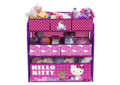Delta Children Hello Kitty Style 1 Multi-Bin Toy Organizer, Front View a3a