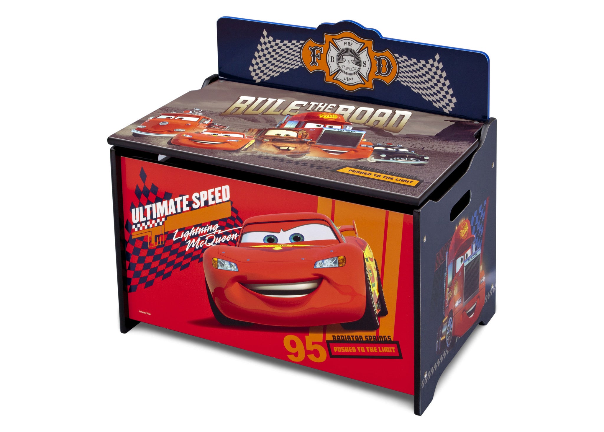Cars wooden toy box sales