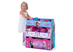 Delta Children Frozen Multi-Bin Toy Organizer Left Side View with Props 2 a3a