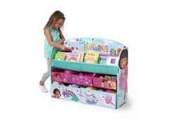 Delta Children Dora Deluxe Book & Toy Organizer Left Side View with Props 2 a3a