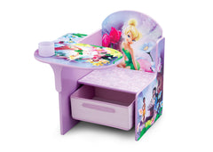 Delta Children Style 1 Fairies Chair Desk with Storage Bin, Left View with Open Bin a1a