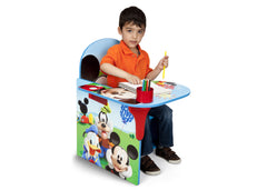 Delta Children Mickey Mouse Chair Desk with Storage Bin Right Side View with Props a3a