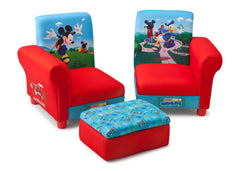 Delta Children Mickey Mouse 3 Piece Upholstered Chair Right View with Separated Chairs a3a