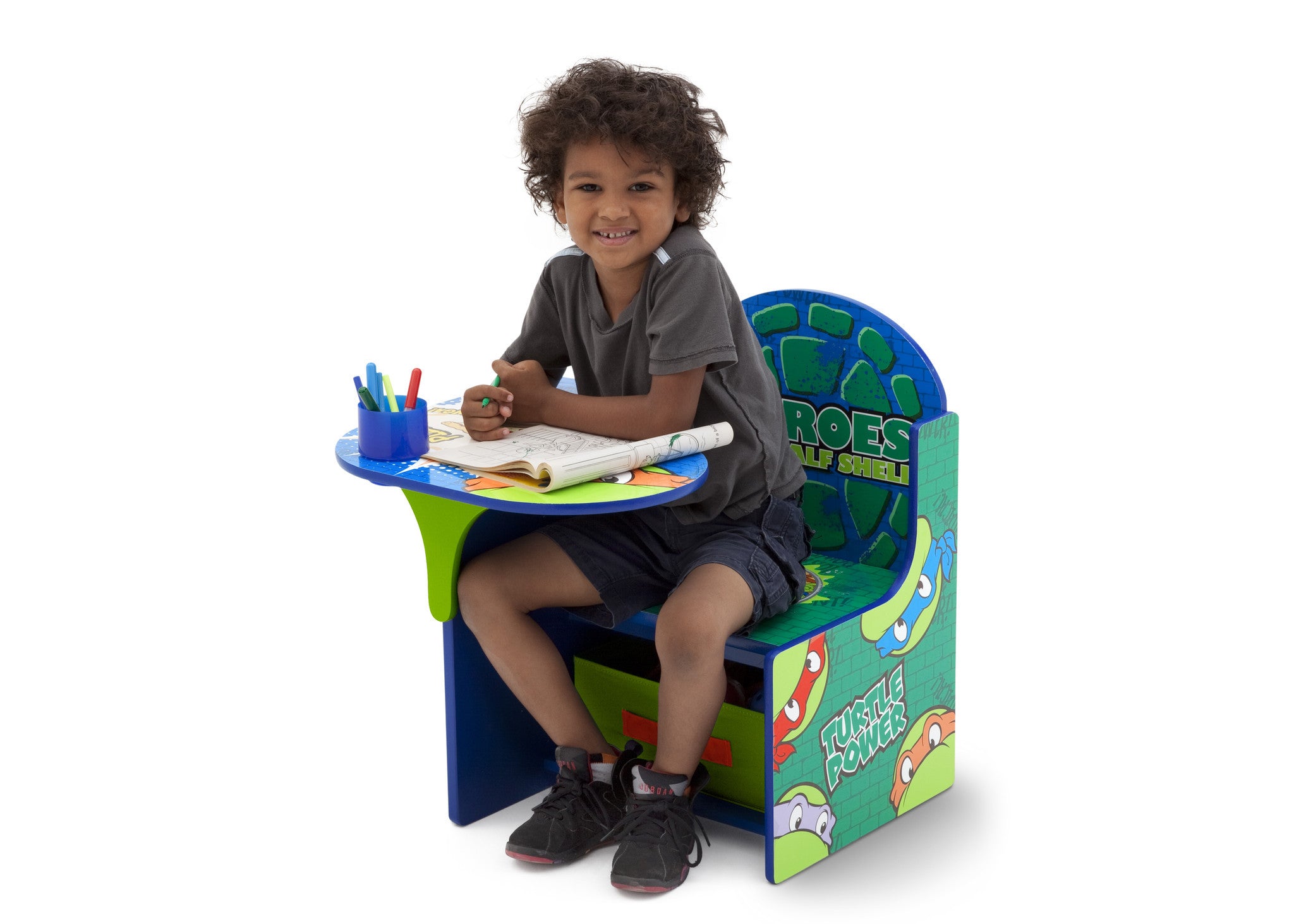 delta children desk Teenage Mutant Ninja Turtles Chair Desk with Storage Bin