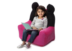 Delta Children Minnie Mouse Club Chair, Left View with Model a1a